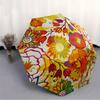 1 Stück Automatischer Faltregenschirm mit Blumenmuster, Tragbares & Faltbares Design mit 8 Speichen, Lässiges Outdoor-Accessoire Halloween- und Weihnachtsgeschenk