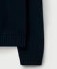 Seteo Rope Logo Embroidered V-Neck Knit Navy