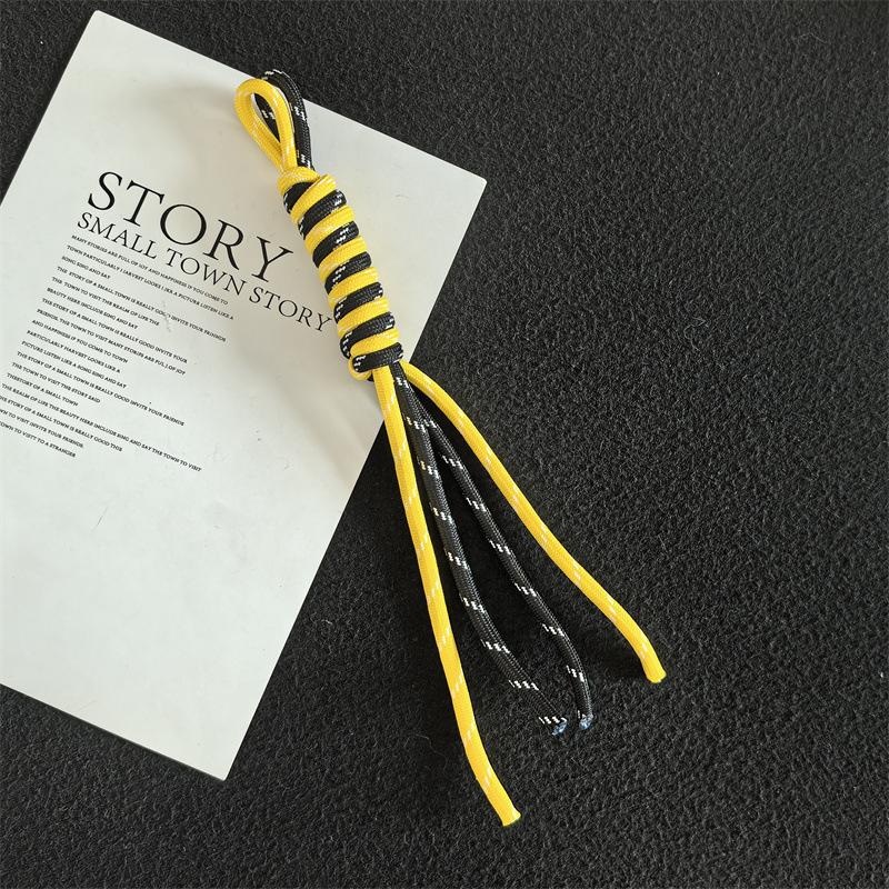 Creative Anti-Lost Knot Nylon Rope Keyring Colorful Braided Lanyard Keychain For Car Backpack Pendant Accessories Gift