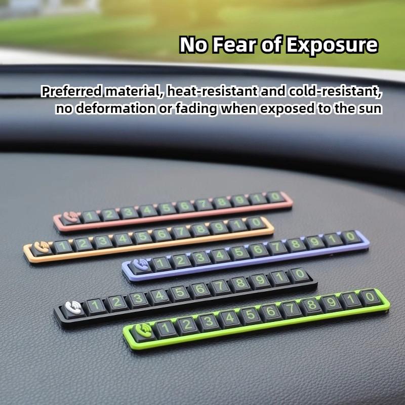 Car Temporary Parking Card Phone Number Card Plate Telephone Number Stop Luminous Parking Aid Garage Car Accessoires Interior