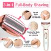 Women's Four-in-One USB Rechargeable Electric Shaver for Legs, Armpits, and Pubic Hair