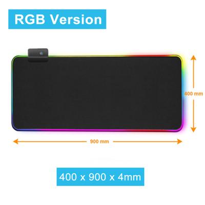 Rgb Led Large Mouse Pad Anti-slip Rubber Base Ultra-smooth Surface 13 Lighting Modes Desk Mat