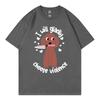 Choose Violence Funny Dog Meme Tshirt Unisex Unisex Casual Fashion Oversized Tshirts High Quality 100cotton Short Sleeve T Shirt