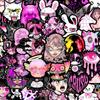 Gothic Graffiti  Style DIY Waterproof Paper Cutting PVC Vinyl Sticker for Mobile Phone