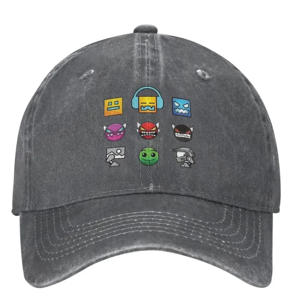 Geometry Dash Casual Baseball Cap Classic Print Hunting Camping Hip Hop Hats Summer Hot Sale Unisex Men Stylish Snapback Cap