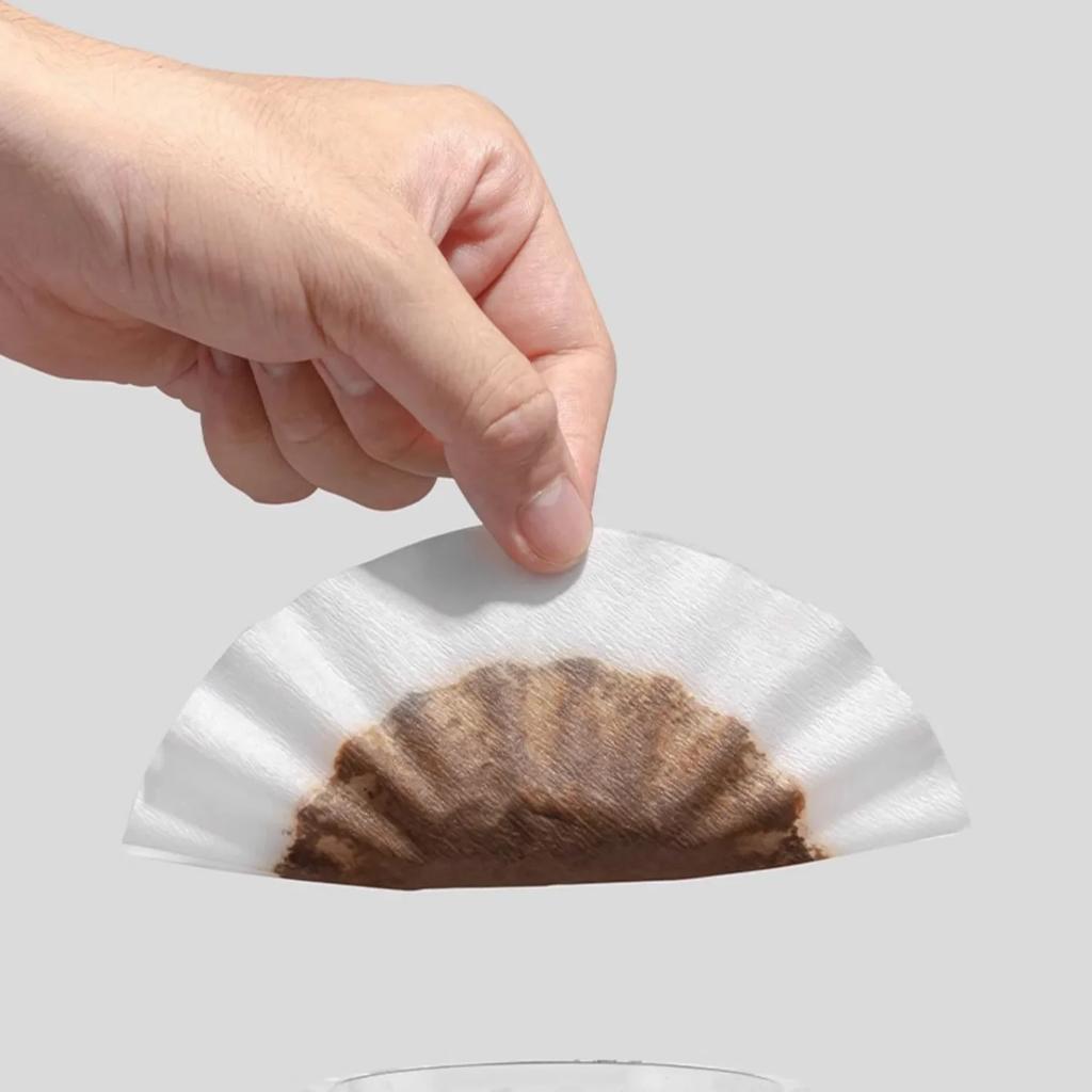 50/100PCS Basket Coffee Paper Filter Pour Over Filter Papers Machine 155*45mm , Fits B75 Coffee Dripper &1-2 Cups Basket Dripper