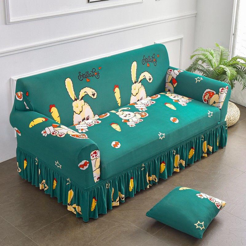 Floral Printed Sofa Cover for Living Room Plaid Stretch Couch Slipcover L Shape Corner Sofa Covers Sofa Towel 1-4 Seat