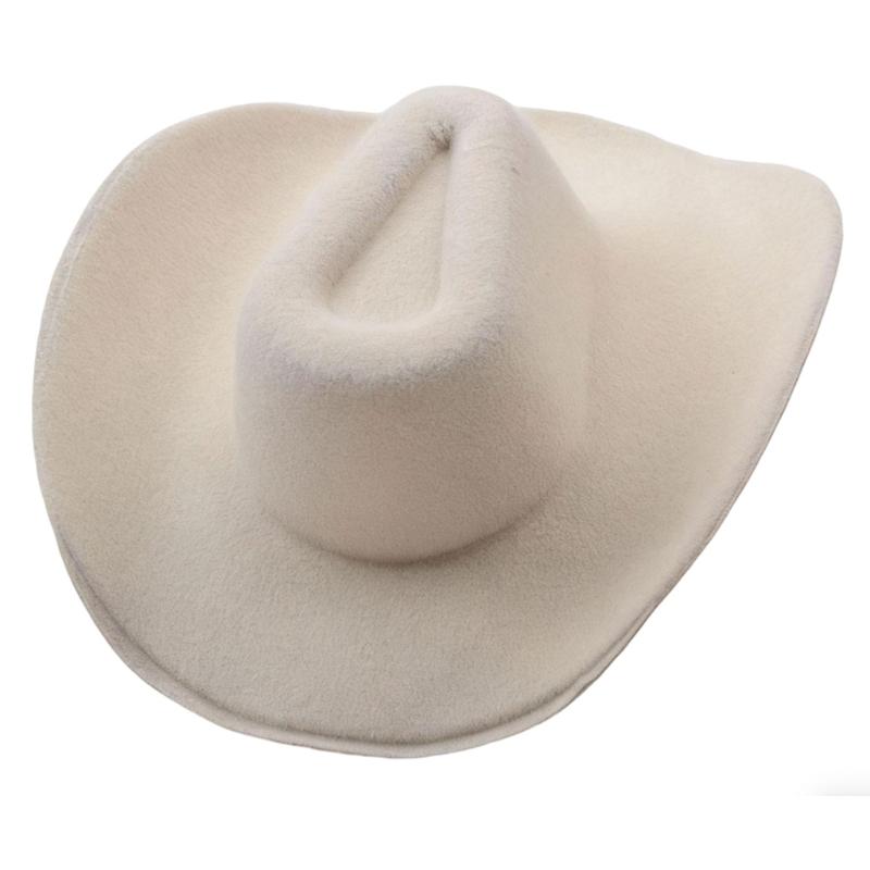 Tiny Western Cowboy Hat Miniature Fabric Hat Ornament For Handmade Craft Clothing Wrapping Sewing Costume Embellishment