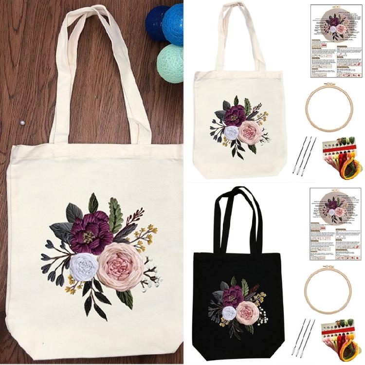 Canvas Bag Embroidery Kits Bag Crosses Stitching Kits Embroidery Starter Kits Embroidery Making Kits