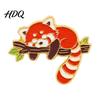 Sleeping Animal Brooch Enamel Brooch Red Panda Sloth Koala Squirrel Monkey Decorative Pin Lapel Pin Badge for Clothes Backpacks and Hats