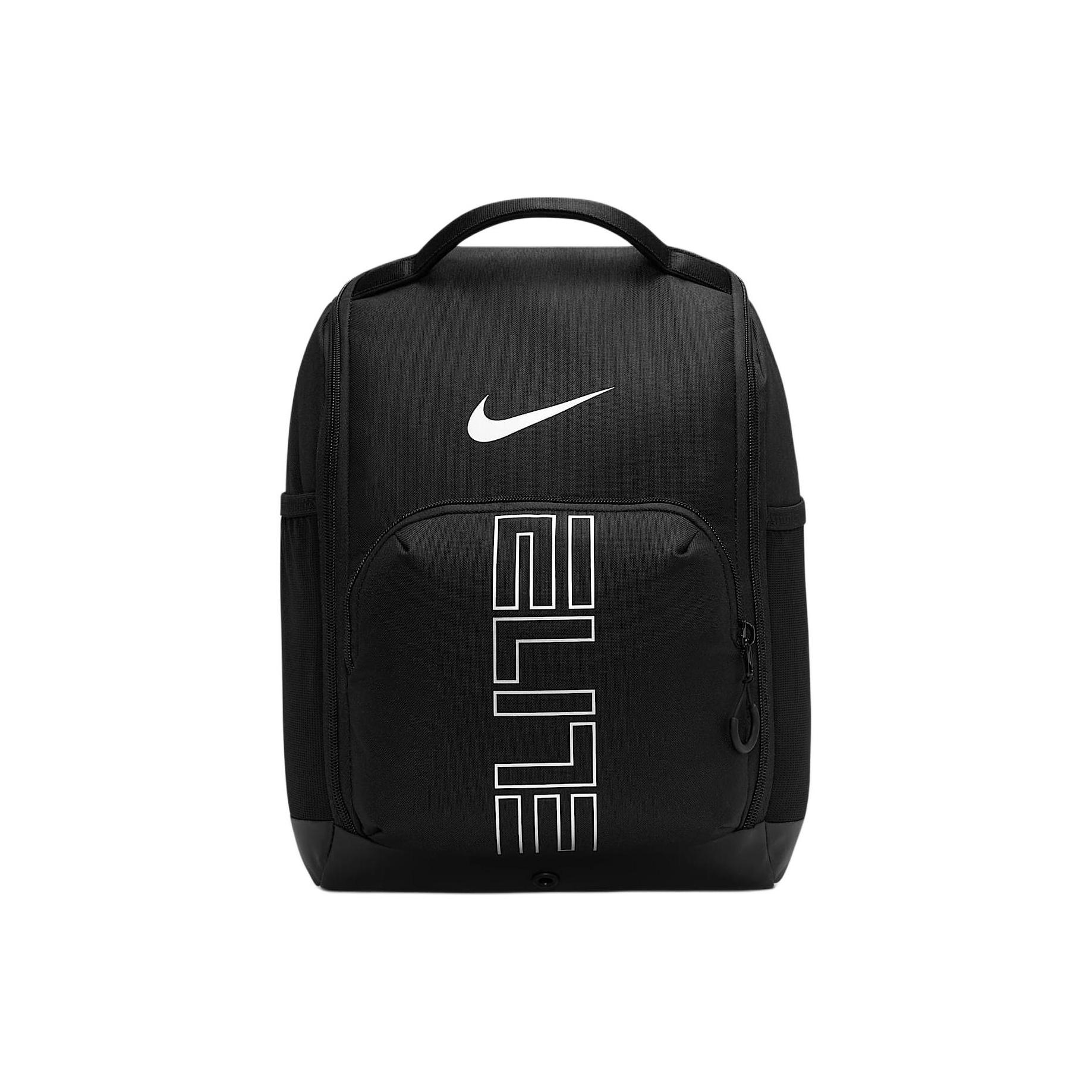 Nike 14L Varsity Elite Mesh Side Pocket Polyester Basketball Shoe Travel Storage Bag Unisex bags Black HM9970-010 Black