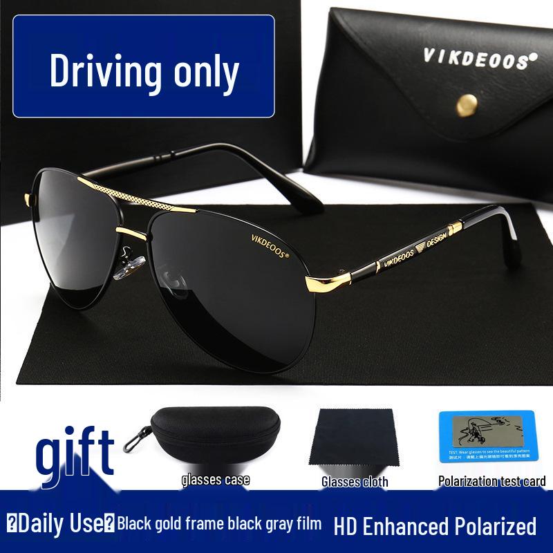Men's Polarized Day & Night Sunglasses: Anti-UV HD for Driving & Fishing