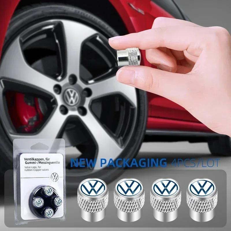4 Pezzi Tappi Valvole Pneumatici Ruote Auto VW Per Volkswagen VW Golf 4 5 6 7 Jetta Polo Caddy GTI Bora MK7 Beetle Passat b6 EN1