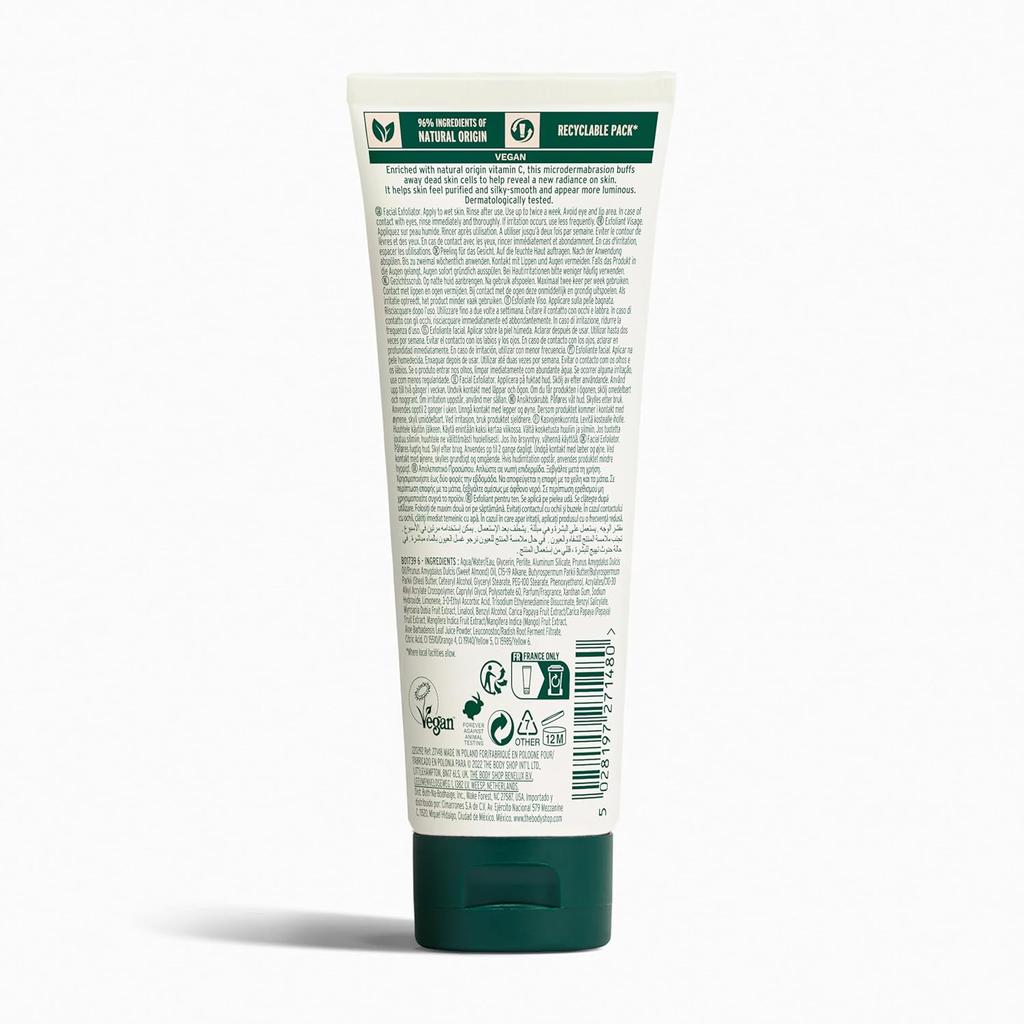 The Body Shop Microdermabrasion Vitamin C Face Scrub 100ml Pack Of 1 For Smooth Glowing Skin