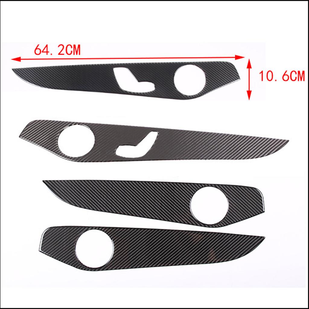 For Mercedes-Benz C-Class GLC W205 C180 2014-2020 Car Interior Doors Decoration Panel Cover Trim Soft Carbon Fiber Accessories