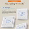 White Backlight Smart Thermostat 16A Current Electric Heat Thermostat  Electric Heating Cable