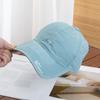 Casquette de baseball déchirée à broderie de petites lettres simple pour femmes, nouvelle, lavée, visière incurvée, protection du visage, petite casquette
