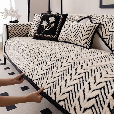 Sofa Cushion One Piece Autumn And Winter  New Plush Warm Fixed Non-Slip Light Luxury High-End Sofa Cover