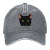 2026 Curious Black Cat - Green Eyes Black Nose Baseball Cap Designer Hat Icon |-F-| Tactical Cap Golf Wear Men Women's