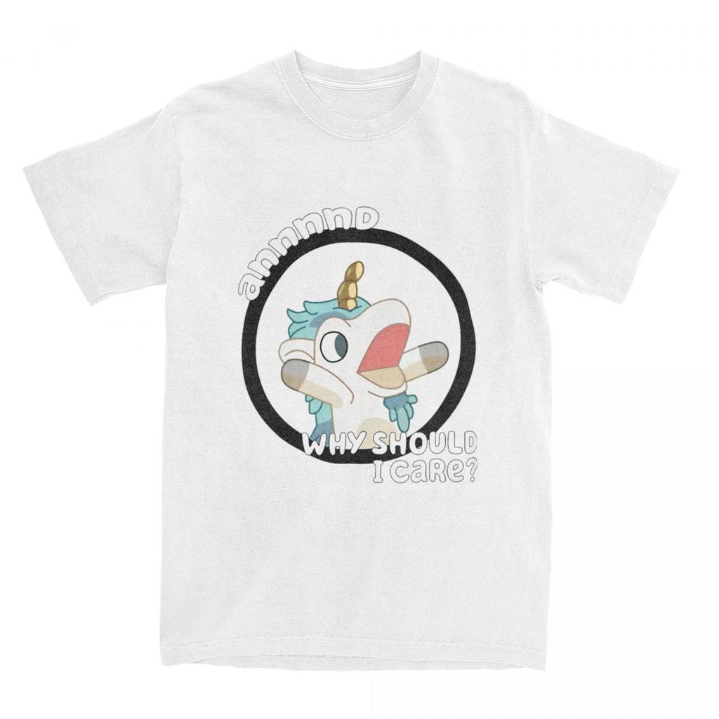 Divertente Blueys Unicorse Perché Dovrei Preoccuparmi T-shirt Spiaggia Casual T-shirt Cotone Novità T-shirt Per Coppia Maniche Corte Top Magliette