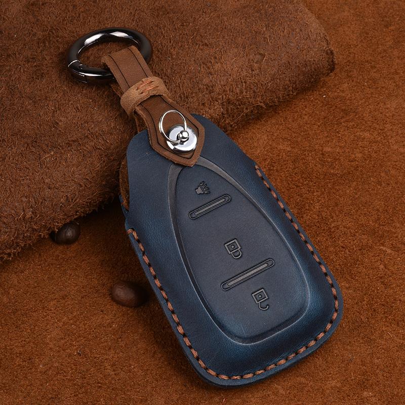 

Leather car key cover case For Chevrolet Cruze Malibu XL TRAX EquinoX 2 3 4 5 button remote key shell