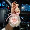 Flowers Rose Keychain Acrylic Ball Rose Car Hanging Valentine's Day Gift for Wife Car Interior Keychain