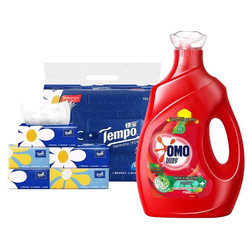 Tempo Facial Tissues and Laundry Detergent Bundle
