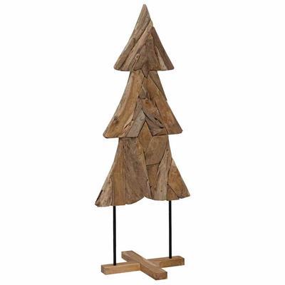 Christmas Tree with Stand Brown 151 Cm Solid Teak Wood