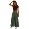 Women's Loose Wide-leg Sweatpants, With Drawstring Pockets, Elastic Waistband, Three-quarter Length, Hiking Pants