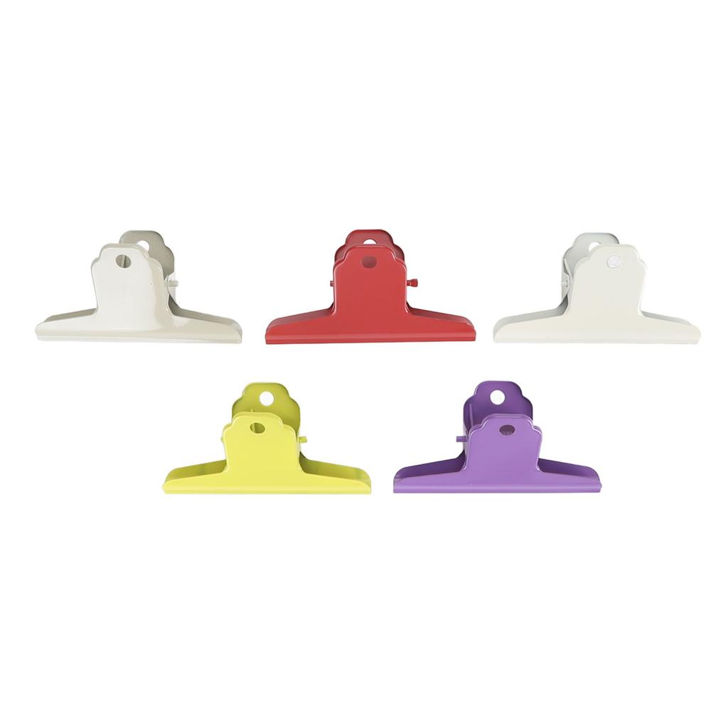 5pcs Colorful Metal Bull Hinge Clips Wall Hanging Heavy Duty Sturdy Spring Large Bull  Paper C