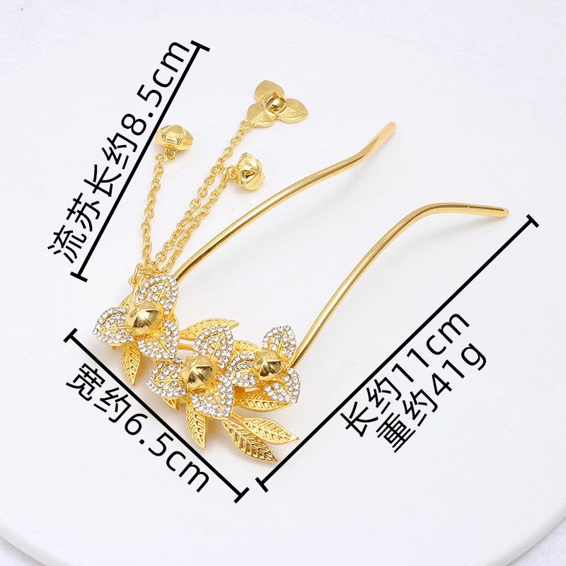 Xiuhe Clothing Headgear Women'S Premium Hanfu Retro Chinese Bridal Headgear Tassel Hairpin New Chinese Hair Accessories Customization