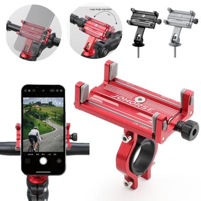 Fahrrad-Handyhalterung aus Aluminiumlegierung, spiralförmig, teleskopisch, Fahrrad-Handyhalterung, vier Krallen, Schloss, Fahrrad-Handy-Halterung für 58–88 mm große Telefone