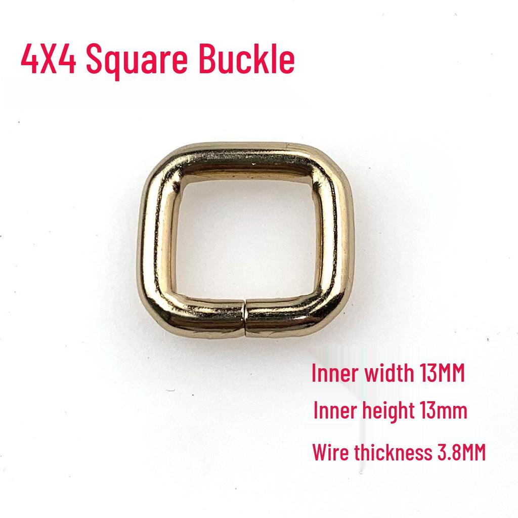 3.8MM Thick Iron Square Ring Buckle for Luggage and Webbing Adjustment