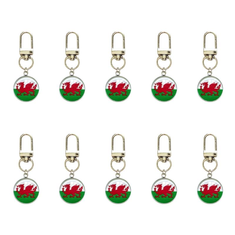 Set Of 10 Piece Stylish Soccer Keychains With National Flags Ideal For Gifts Travel Or Daily Use As A Fun Accessory