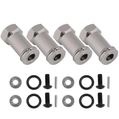 12mm Wheel Hex Hub 25mm Extension Adapter for Traxxas Slash 4X4 1 10 Truck (12*25mm, Titanium)