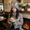 Cute and Warm Student Cute Ear Protection Hat To Show the Face, Small Cold-proof Knitted Pullover Hat
