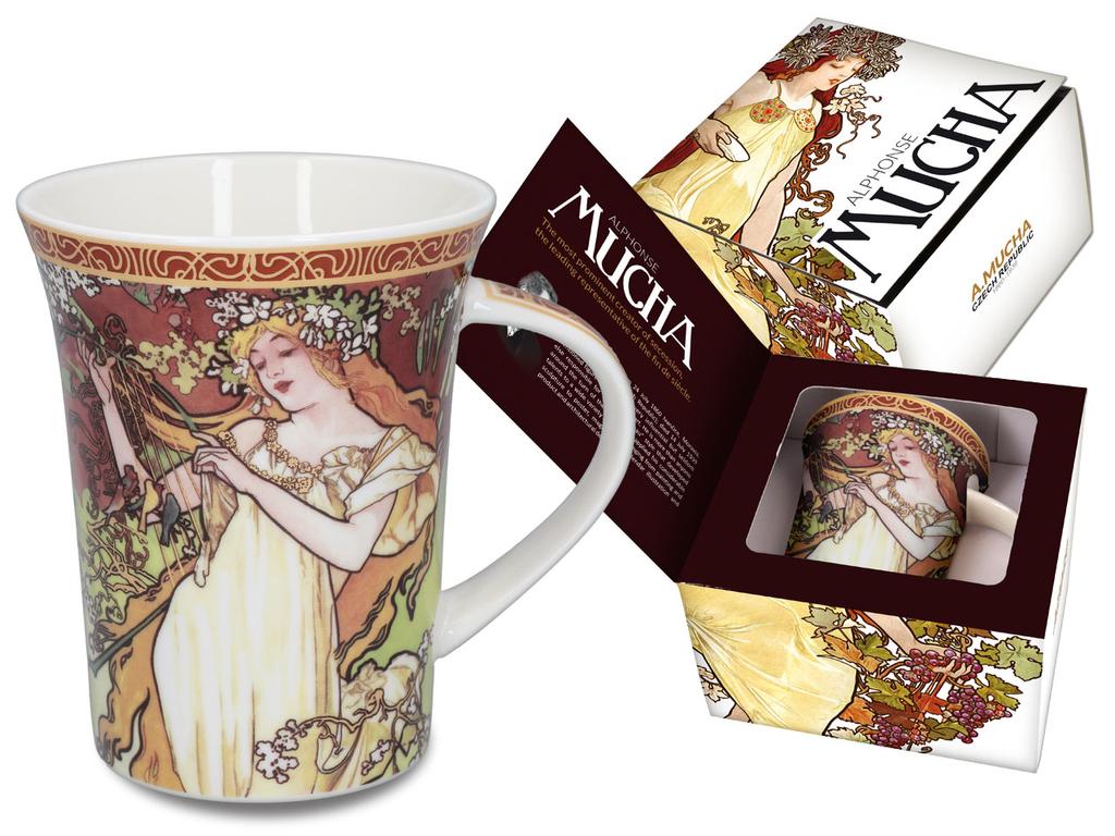 Tazza in Porcellana Alfons Mucha Primavera Le Quattro Stagioni Regalo Casa