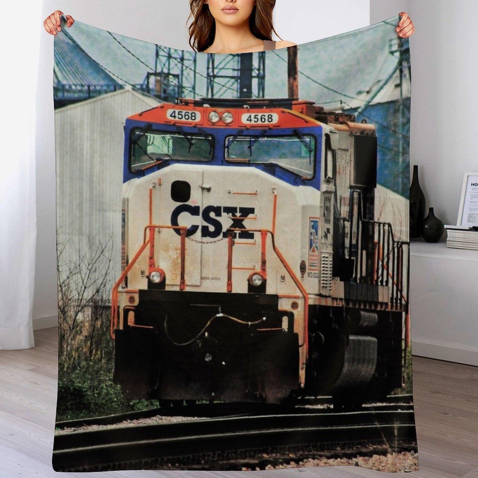 

CSX 4568 SD70AC Operation Lifesaver 50th Anniversary Original Throw Blanket Luxurious Soft Fuzzy Blanket for Sofa Bed 102x76cm(40x30in)