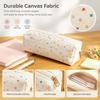 Rabbit Floral Polka-Dot Print Pencil Pouch Zipper Closure Stationery Storage Bag Pen Bag  Students