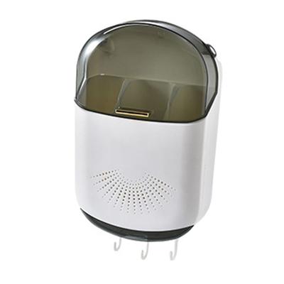 Uchwyt na pałeczki montowany na ścianie Ochrona przed kurzem 3 przegródki Duża pojemność Ociekacz na przybory