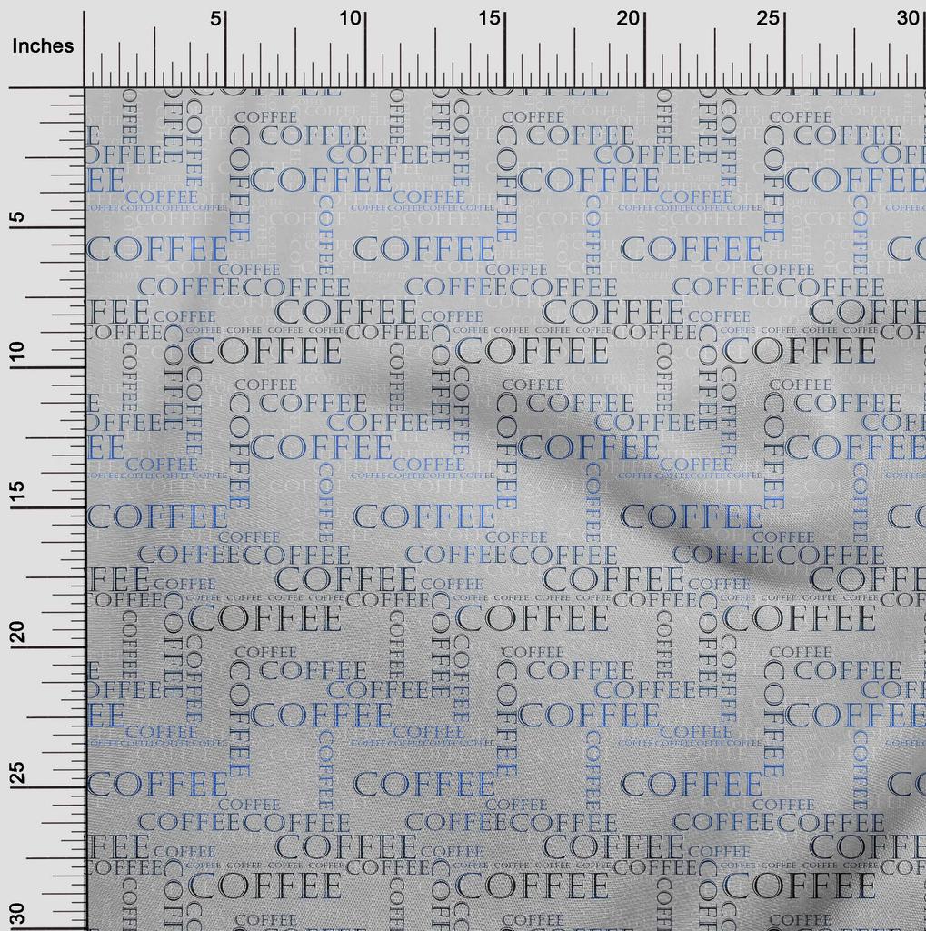 oneOone Georgette Viscose Blue Fabric Text Sewing Craft Projects Fabric Prints By Yard 42 Inch