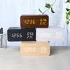 Modern Wooden Led Digital Clock With Temperature Display For Home Office Decor