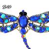 Long-lasting Luster Brooch Electroplated Alloy Brooch, Dragonfly Pin with Sparkling Rhinestones Inlaid, Daily Wear Jewelry Long Tail Design Badge for