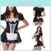 Sexy French Maid Costume For Women Plus Size Halloween Dress With Petticoat