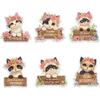 6Pcs Animal Pattern DIY DIY Diamond Painting Magnets Kit Crystal Sparkling Diamond Magnets Set for Refrigerator Mailbox Decor