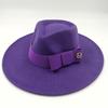 Fedora Fiocco Nuovo Blu Lago Cappello Nuovo Monocromatico Moda Primavera Unisex Cappello Jazz Cappello Fedora Gorras