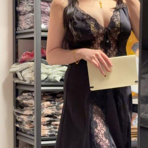 New pure desire style sexy Internet celebrity female summer ice silk suspender halter lace sexy nightdress private room temptation