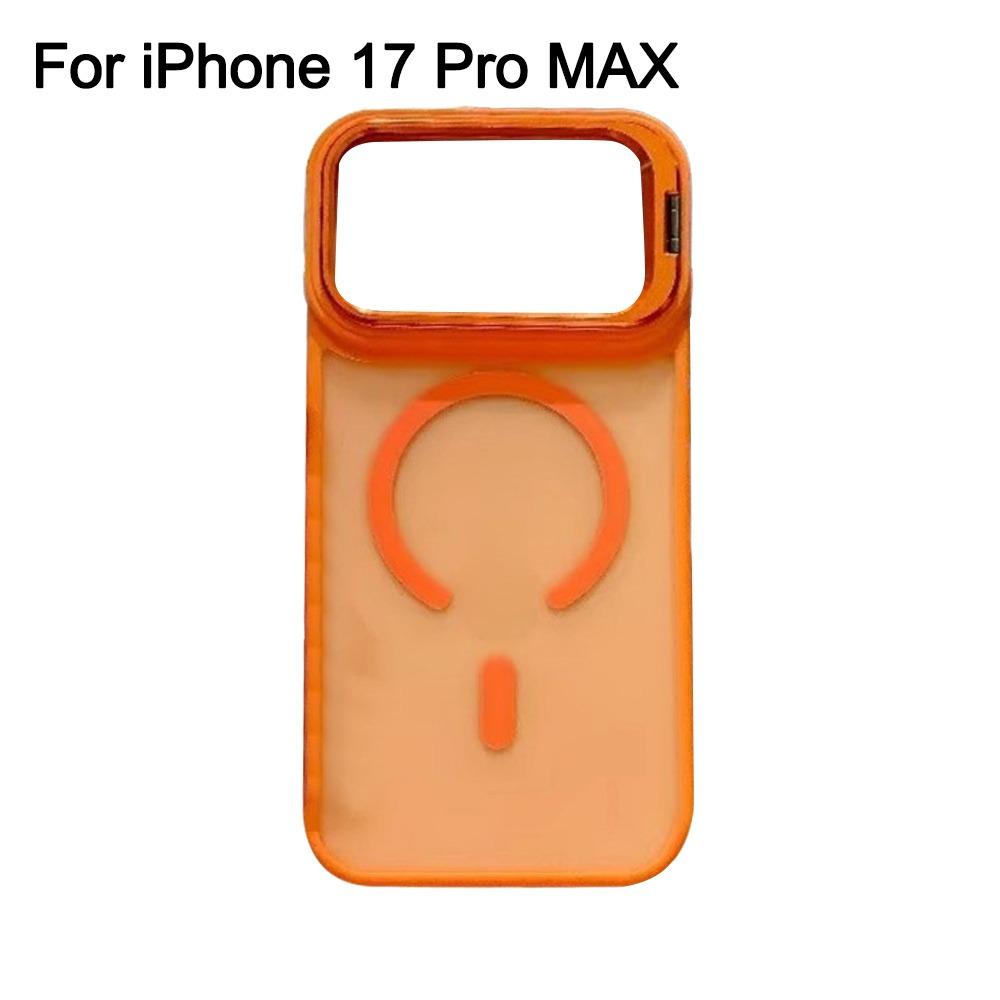 

Frosted Matte Translucent Magnetic Case For iPhone 17 17Pro 17Air 17 Pro Max Metal Bracket For Magsafe Wireless Charge Cover
