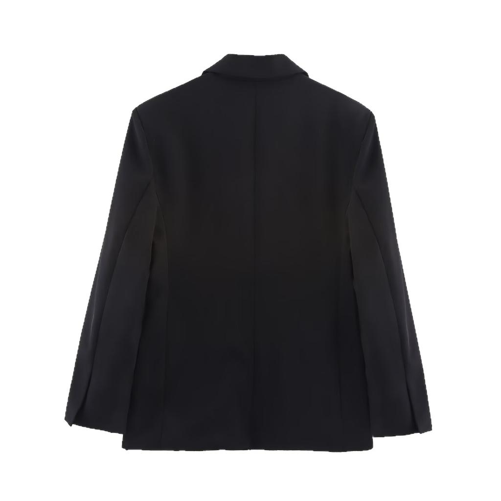 European and American style, French style, women's fashionable temperament, patchwork double-breasted suit jacket 3365004