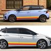 2PCS Car Waist Side Skirt Decor Sticker PVC Decal Accessories For Hyundai i20 WRC N Line 2009 2010 2011 2012 2017 2018 2025 2025